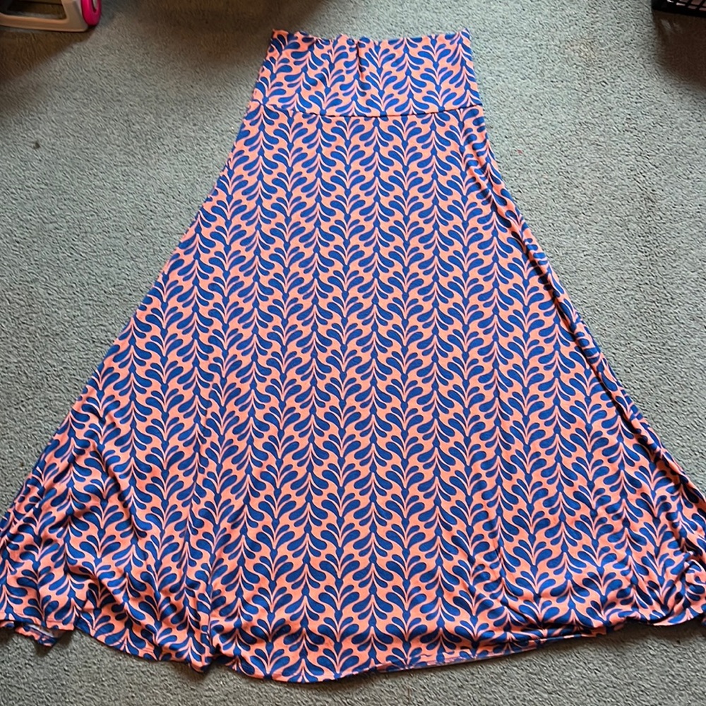 Vintage pattern maxi skirt